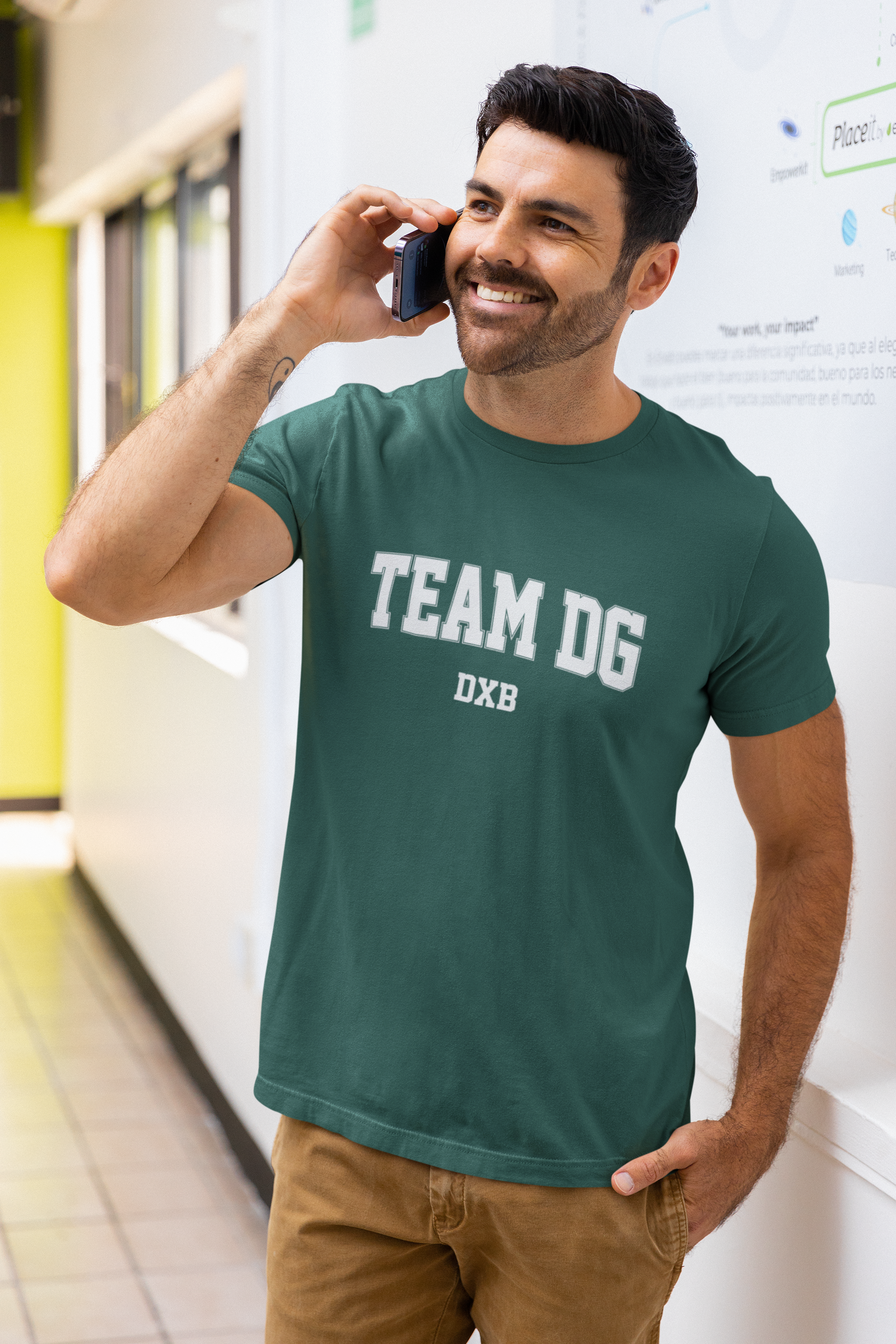 "TEAM DG DXB" - Shirt Man (Weiss/Weiss)