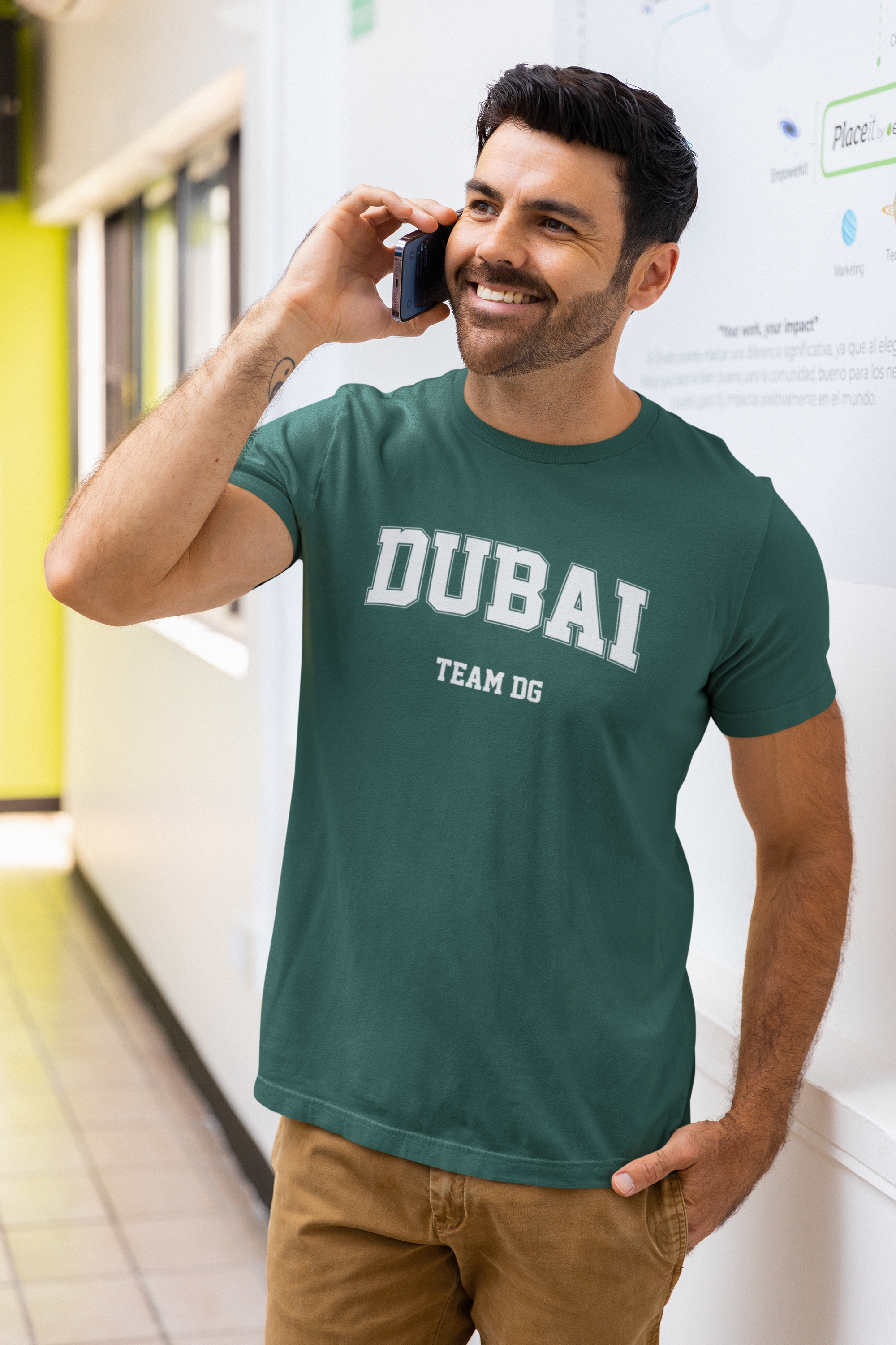 "DUBAI Team DG" - Shirt Man (Weiss/Weiss)