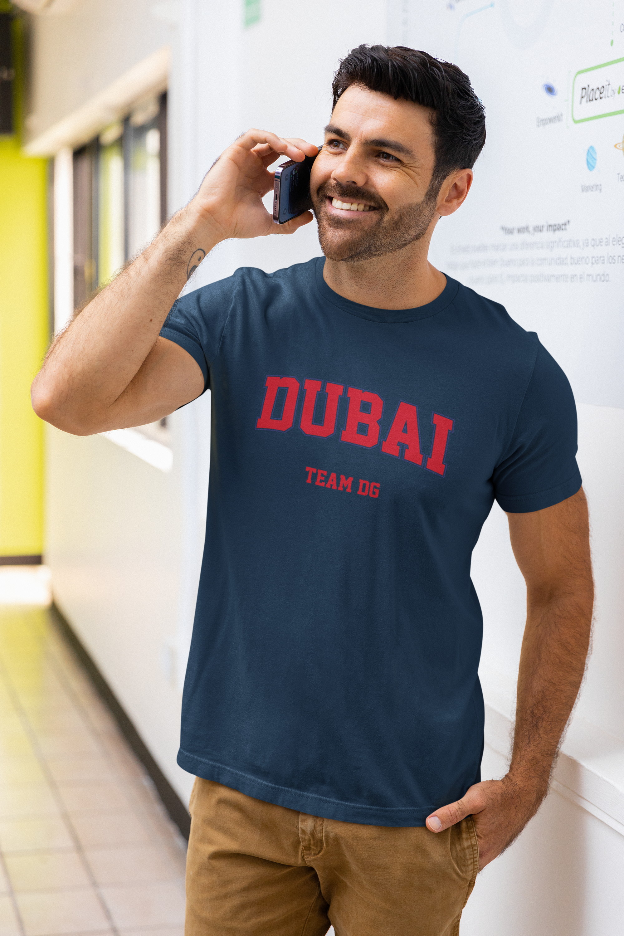 "DUBAI Team DG" - Shirt Man (Blau/Rot)