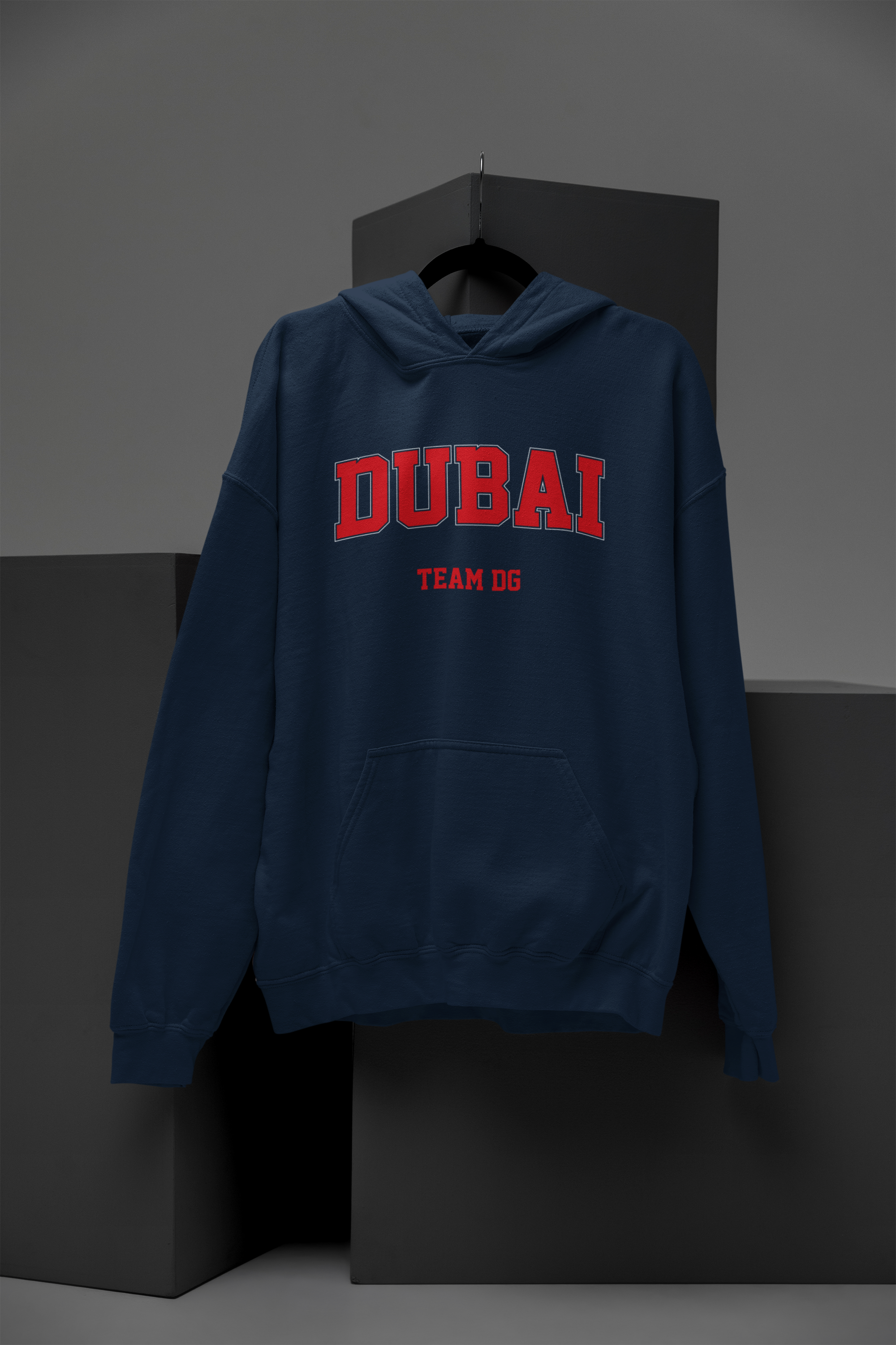 "DUBAI Team DG" - Hoodie Unisex (Rot/Weiss)