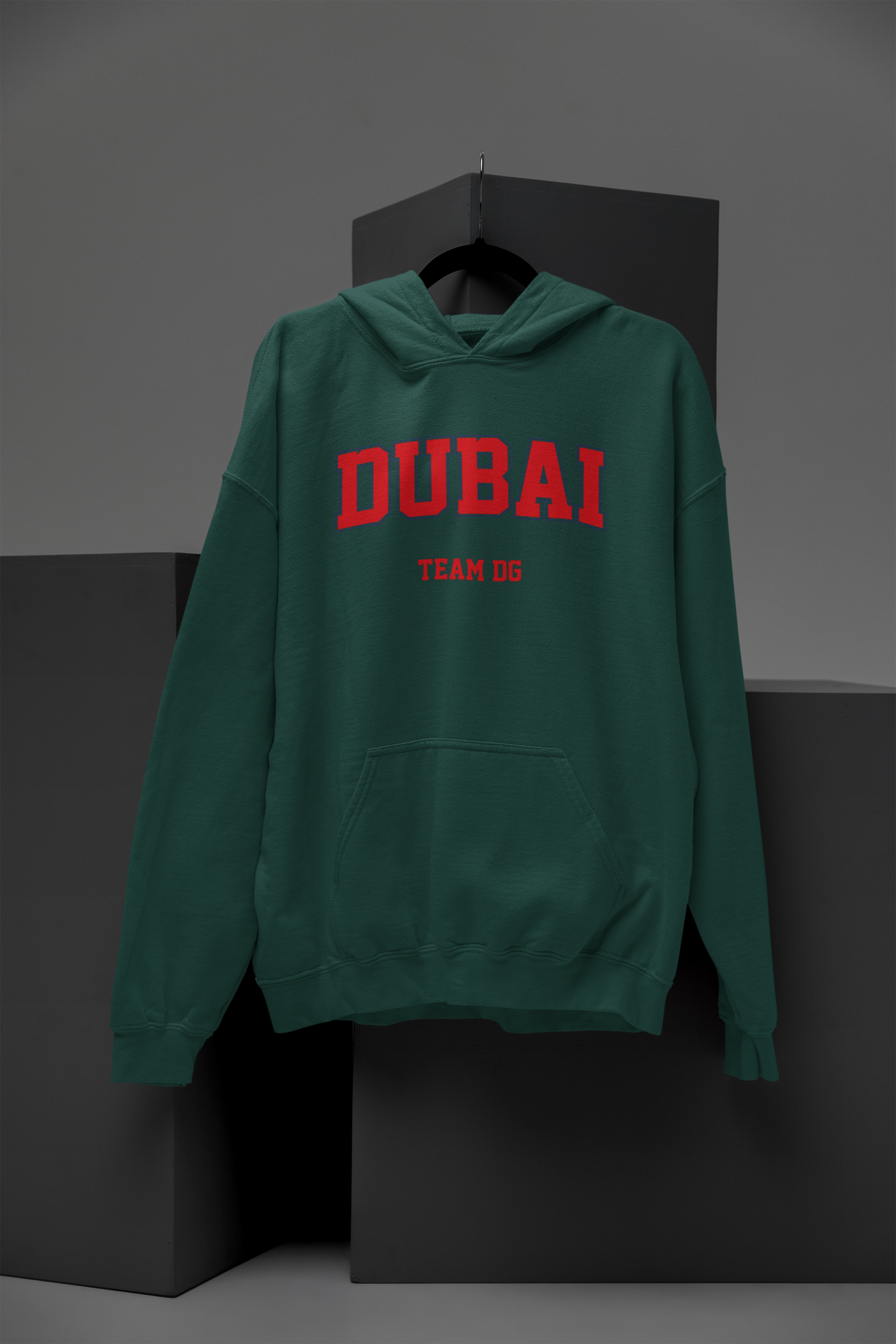 "DUBAI Team DG" - Hoodie Unisex (Blau/Rot)