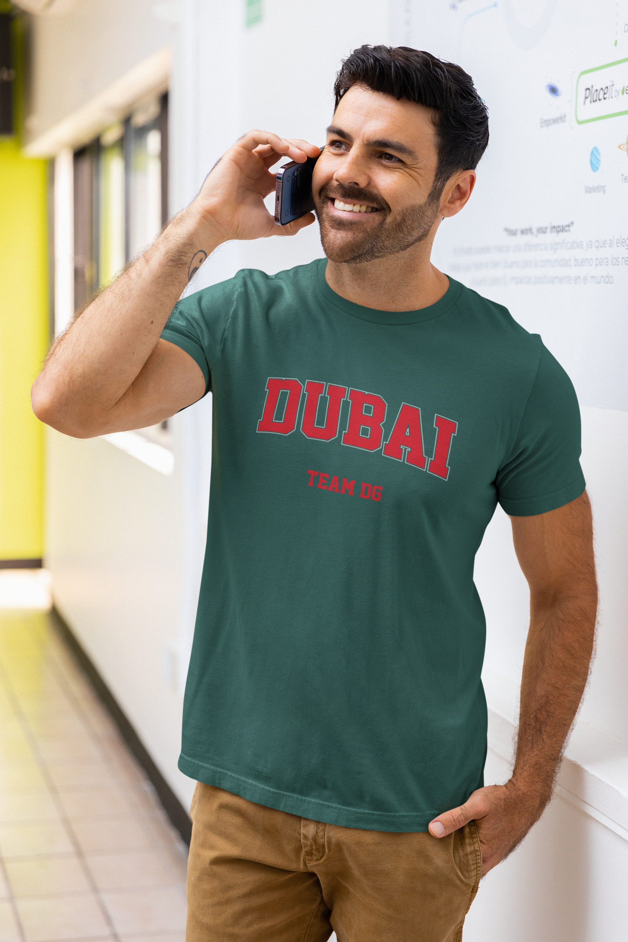 "DUBAI Team DG" - Shirt Man (Rot/Weiss)